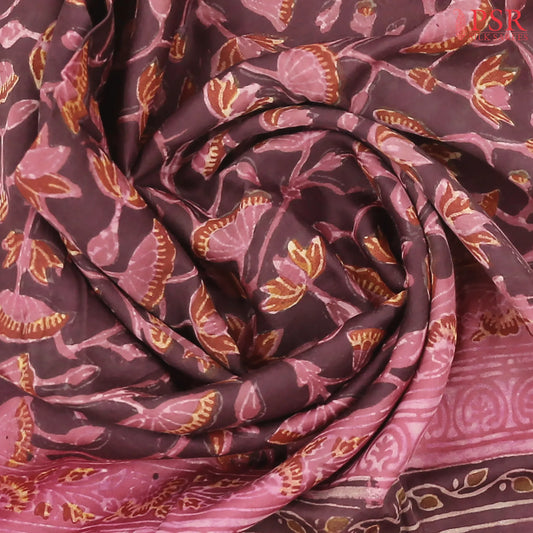 Dark Burgundy Modal Silk Saree