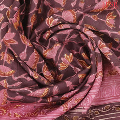 Dark Burgundy Modal Silk Saree