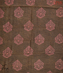 Umber Brown Maheshwari Silk Cotton Dress Material