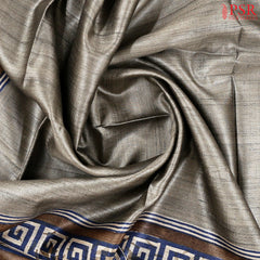 Zinc Grey Kadhi Tussar Silk Saree