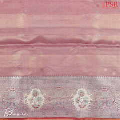 Golden Purple Kanchipuram Jacquard Tissue Silk Saree