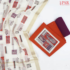 Saffron Chirala Cotton Dress Material