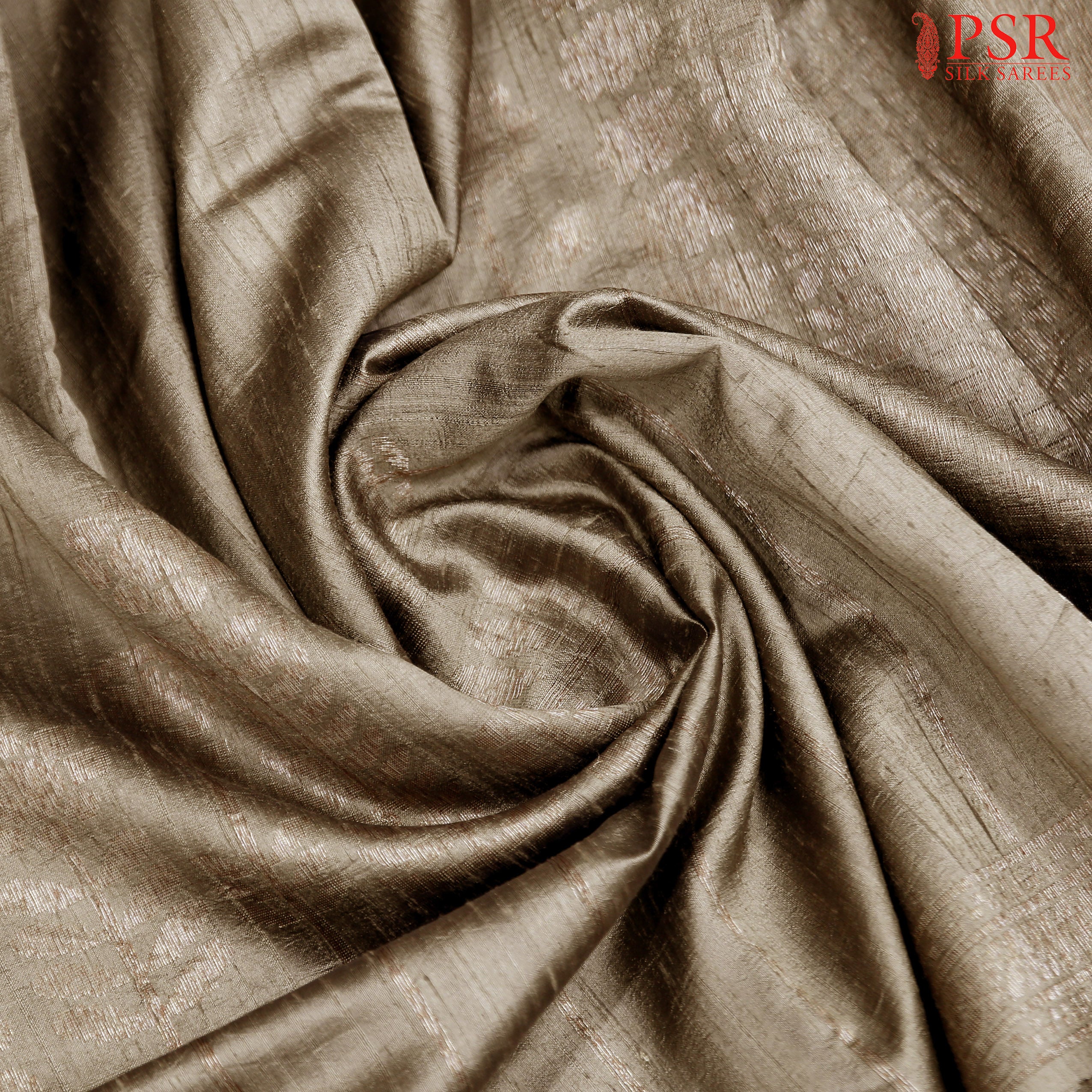 Banaras Jute Silk - Tawny Grey