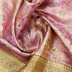 Princess Pink Kanchipuram Jacquard Tissue Silk Saree