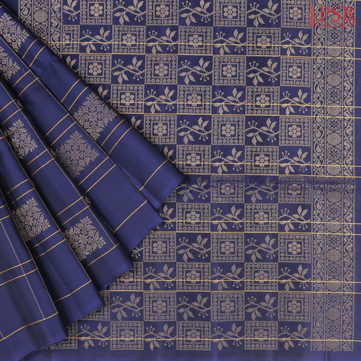 Dark Blue Soft Silk Mix Saree