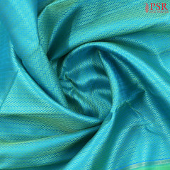 Capri Blue Kanchipuram Silk Saree