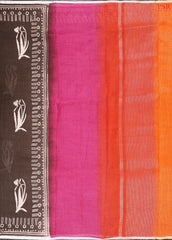 Brown Linen Saree