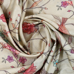 Beige Semi Tussar Saree