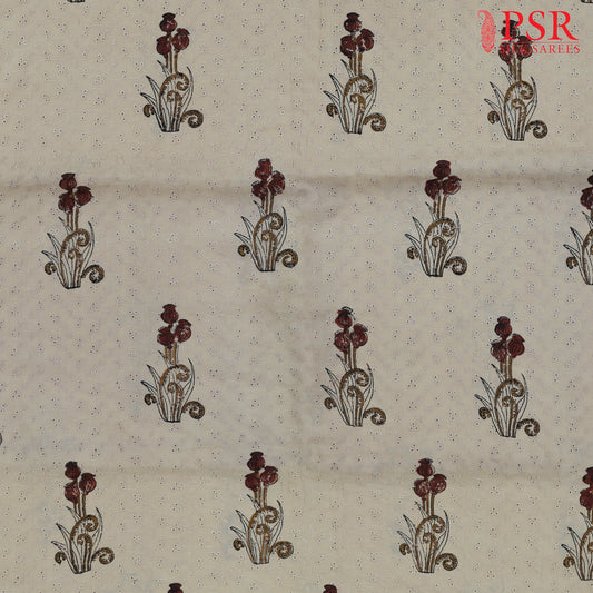 Beige Hacoba Embroidery Running Material