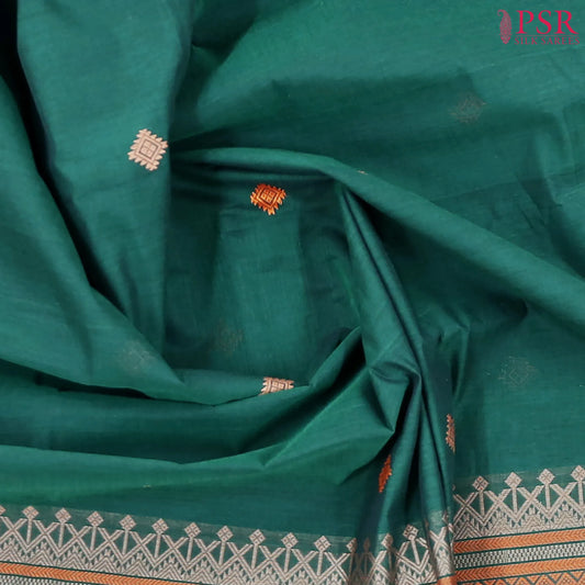 Dark Green Kalakshetra Kovai Cotton Saree