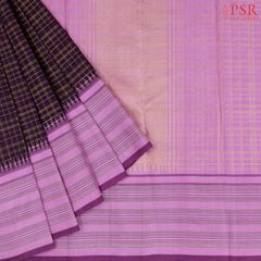 Aubergine Purple Kanchipuram Silk Saree