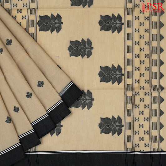 Parchment Beige Byloom Cotton Saree