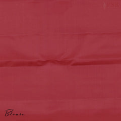 Cherry Red Kanchipuram Jacquard Silk Saree