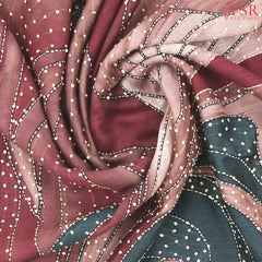 Maroon Munga Silk Saree