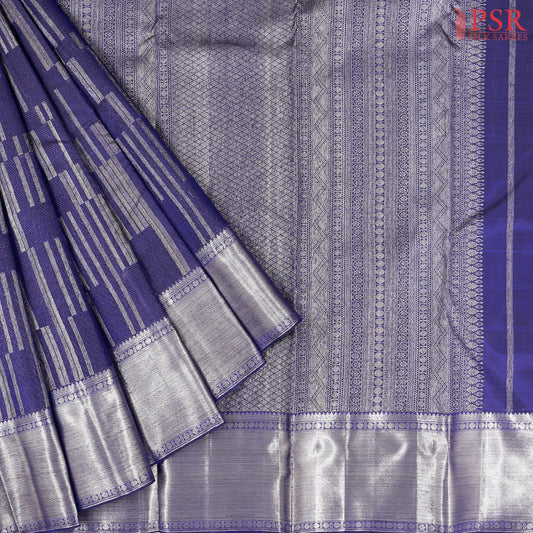 Indigo Blue Kanchipuram Silk Saree