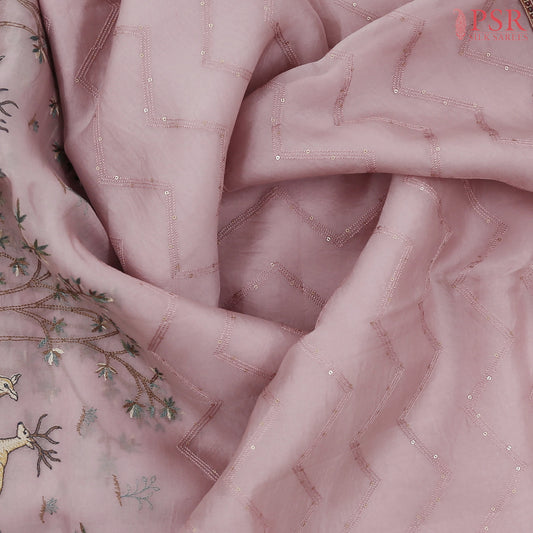 Kobi Pink Organza Saree