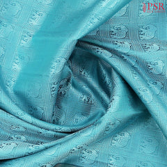 Pacific Blue Kanchipuram Silk Saree