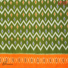 Sap Green Ikkat Cotton Saree