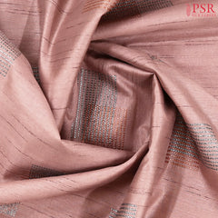 Dusty Rose Semi Tussar Embroidery Saree