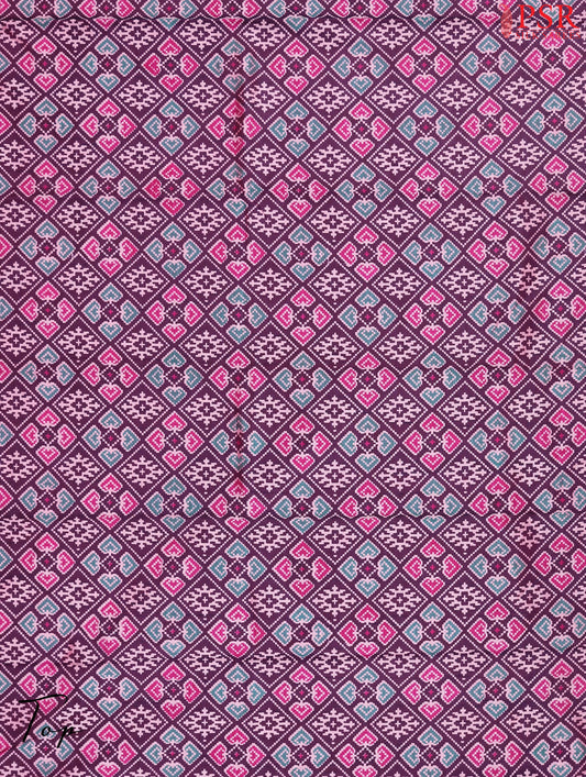 Dark Purple Soft Patola Dress Material