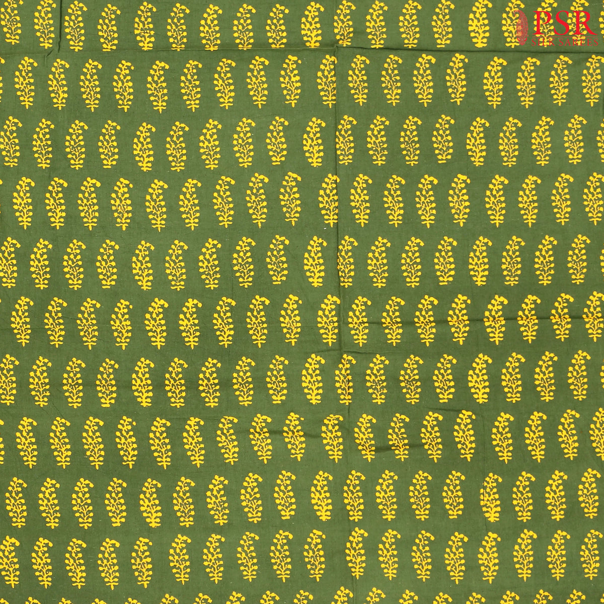 Bottle Green Jaipur Cotton Print Running Material