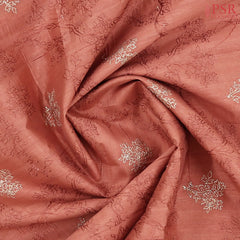 Coral Orange Kosa Embroidery Saree