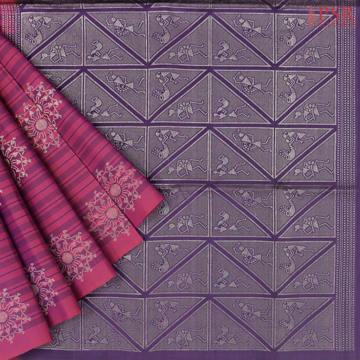 Dark Pink Soft Silk Saree