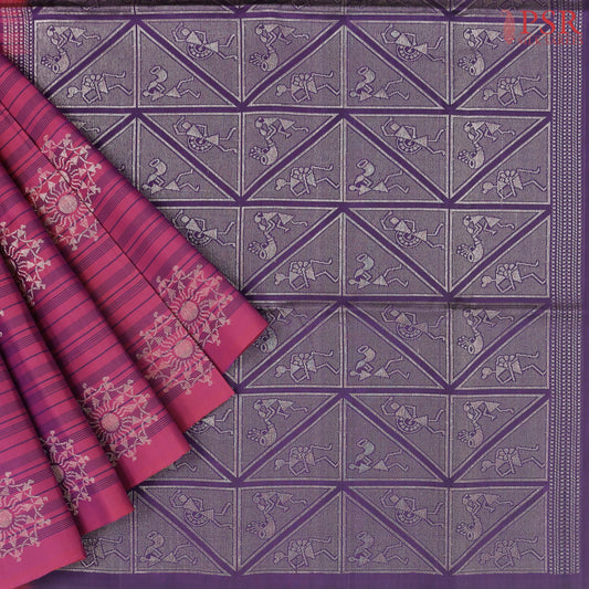 Dark Pink Soft Silk Saree