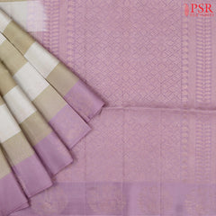 Light Grey & Tan Soft Silk Saree