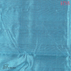 Bondi Blue Cotton Silk Saree