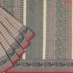 Beige Kalakshetra Kovai Cotton Saree