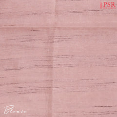 Dusty Rose Semi Tussar Embroidery Saree