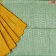 Mustard Yellow Soft Silk Saree
