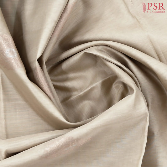 Beige Silk Cotton Saree