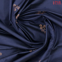 Dark Blue Jute Art Silk Saree