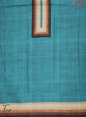 Peacock Teal Semi Tassar Dress Material