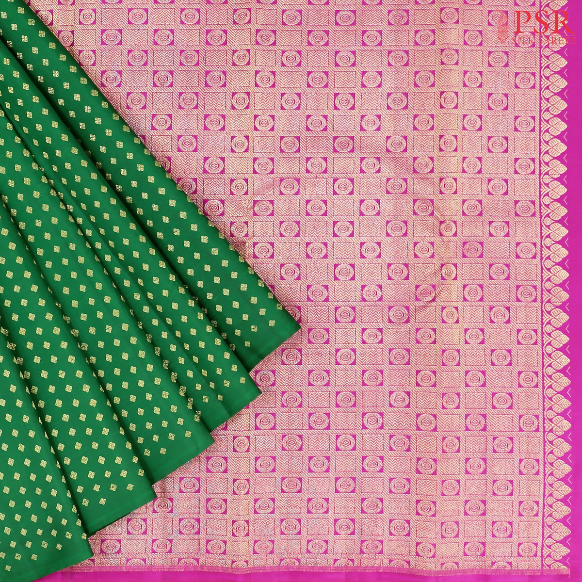 Emerald Green Kanchipuram Silk Saree