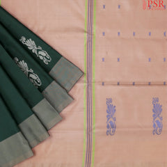 Bottle Green Vazhainaar Silk Saree