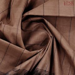 Caramel Brown Kanchi Cotton Saree