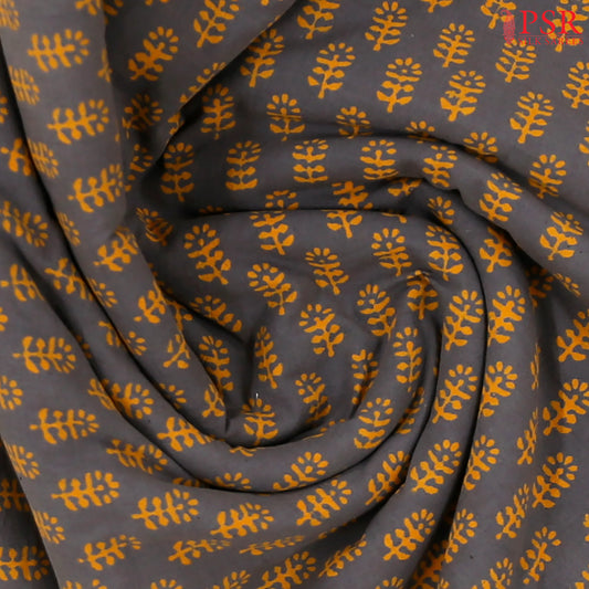 Grey Cotton Print Running Material