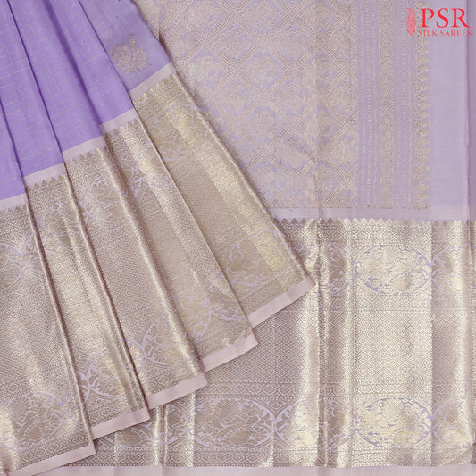 Lavender Kanchipuram Silk Saree