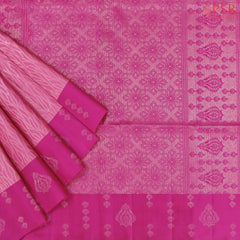 Mulberry Pink Soft Silk Saree