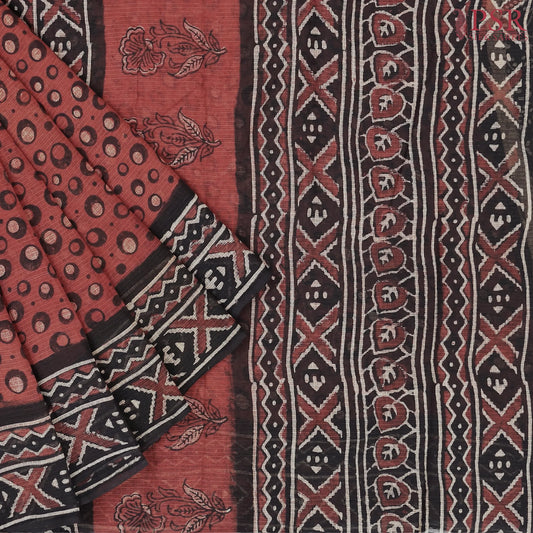 Antique Red Kota Saree
