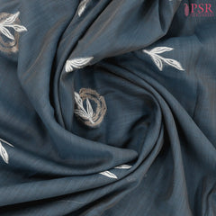 Steel Blue Ghicha Cotton Saree