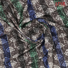 Dark Taupe Dabu Print Running Material