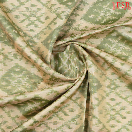 Olive Beige Pochampally Soft Silk Saree
