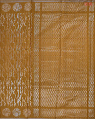 Dark Mustard Yellow Semi Tussar Saree