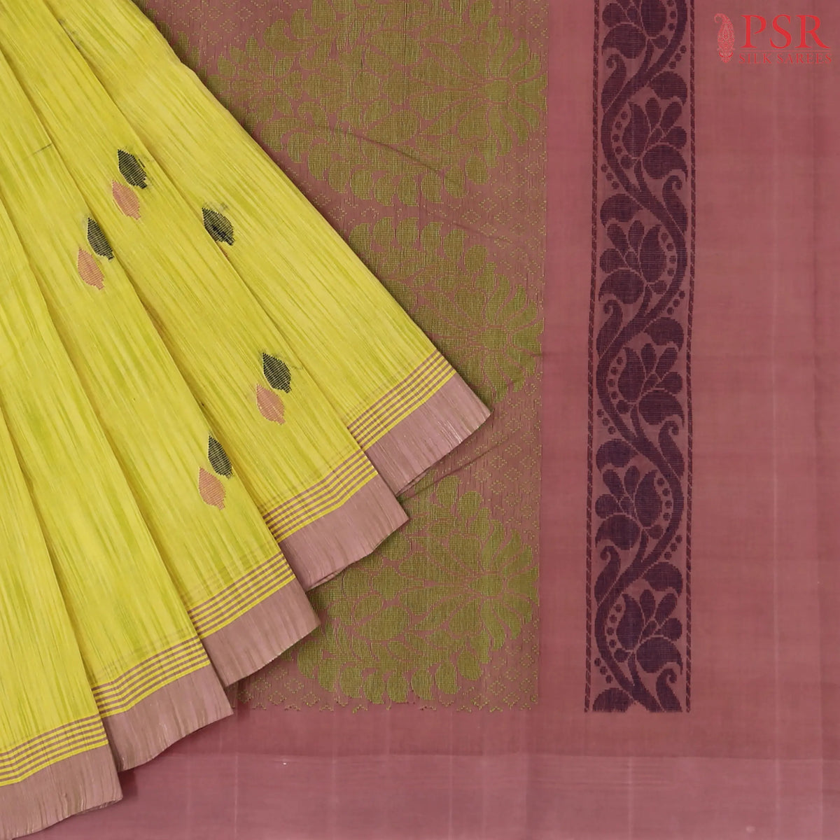 Corn Yellow Kanchi Cotton Saree