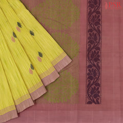 Corn Yellow Kanchi Cotton Saree