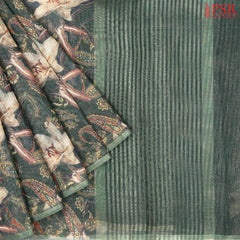 Dark Green Tissue Saree